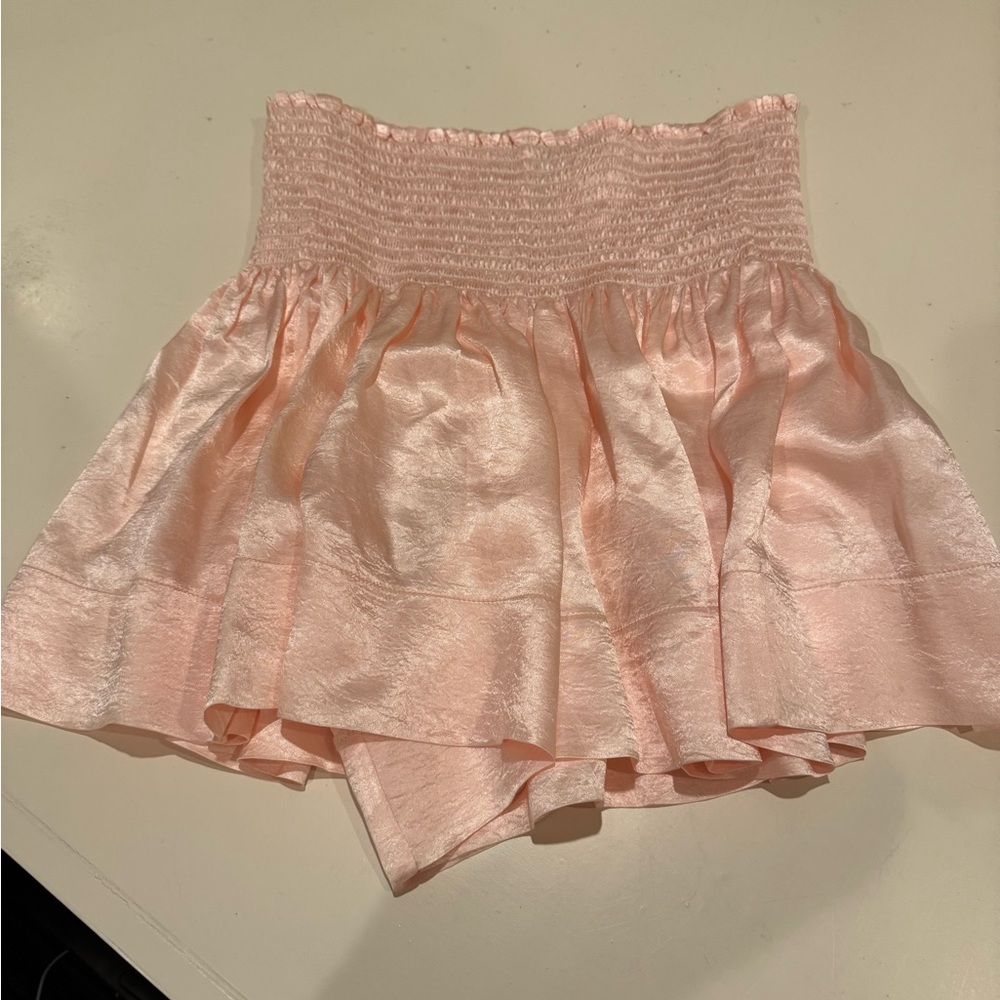 Women’s Pink Smocked Waist Skort
